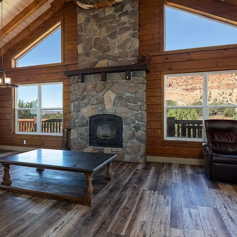 Retail or rental property with durable flooring